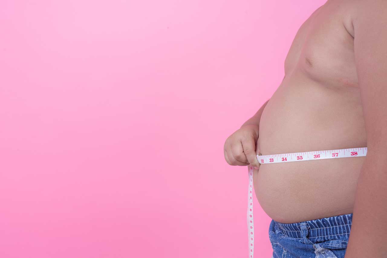 Uebergewicht: Mann mit Bauch