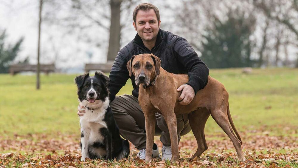 Martin Rütter mit Hunden