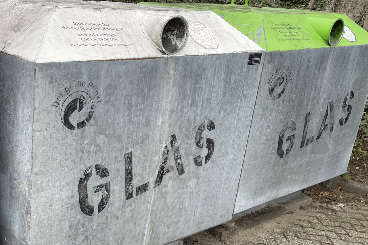 Glascontainer in Langeneicke