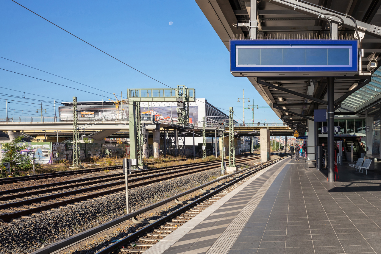 Bei Streik ist der Bahnhof leer.